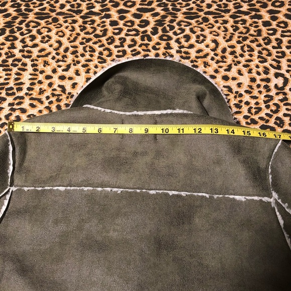 Faux Suede Aviator Jacket - Picture 12 of 15